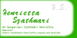 henrietta szathmari business card