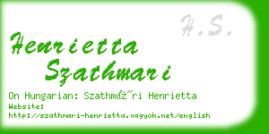 henrietta szathmari business card